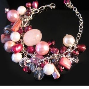 stunning mixed stone bubble bracelet© necklace 3 in 1